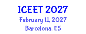 International Conference on Education and Educational Technology (ICEET) February 11, 2027 - Barcelona, Spain