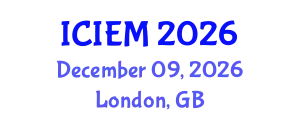 International Conference on Industrial Engineering and Management (ICIEM) December 09, 2026 - London, United Kingdom