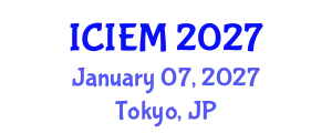 International Conference on Industrial Engineering and Management (ICIEM) January 07, 2027 - Tokyo, Japan