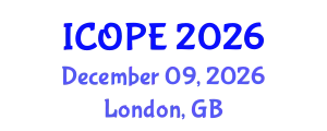 International Conference on Optics, Photonics and Electronics (ICOPE) December 09, 2026 - London, United Kingdom