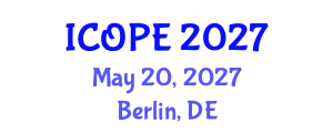 International Conference on Optics, Photonics and Electronics (ICOPE) May 20, 2027 - Berlin, Germany