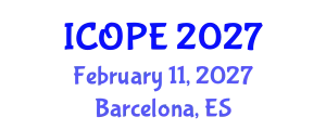 International Conference on Optics, Photonics and Electronics (ICOPE) February 11, 2027 - Barcelona, Spain