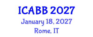 International Conference on Applied Bioscience and Biotechnology (ICABB) January 18, 2027 - Rome, Italy