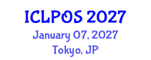 International Conference on Laser Physics and Optical Sciences (ICLPOS) January 07, 2027 - Tokyo, Japan
