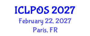 International Conference on Laser Physics and Optical Sciences (ICLPOS) February 22, 2027 - Paris, France
