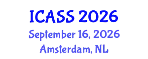 International Conference on Astronomy and Space Sciences (ICASS) September 16, 2026 - Amsterdam, Netherlands