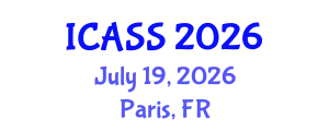 International Conference on Astronomy and Space Sciences (ICASS) July 19, 2026 - Paris, France