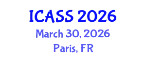 International Conference on Astronomy and Space Sciences (ICASS) March 30, 2026 - Paris, France