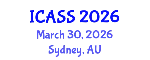 International Conference on Astronomy and Space Sciences (ICASS) March 30, 2026 - Sydney, Australia