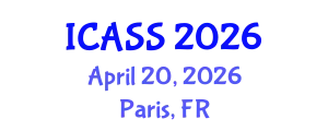 International Conference on Astronomy and Space Sciences (ICASS) April 20, 2026 - Paris, France