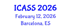 International Conference on Astronomy and Space Sciences (ICASS) February 12, 2026 - Barcelona, Spain