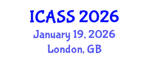 International Conference on Astronomy and Space Sciences (ICASS) January 19, 2026 - London, United Kingdom