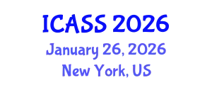 International Conference on Astronomy and Space Sciences (ICASS) January 26, 2026 - New York, United States