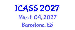 International Conference on Astronomy and Space Sciences (ICASS) March 04, 2027 - Barcelona, Spain