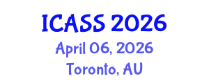 International Conference on Astronomy and Space Sciences (ICASS) April 06, 2026 - Toronto, Australia