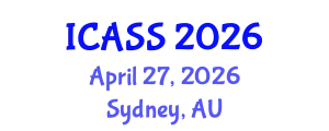International Conference on Astronomy and Space Sciences (ICASS) April 27, 2026 - Sydney, Australia