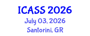 International Conference on Astronomy and Space Sciences (ICASS) July 03, 2026 - Santorini, Greece