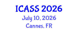 International Conference on Astronomy and Space Sciences (ICASS) July 10, 2026 - Cannes, France