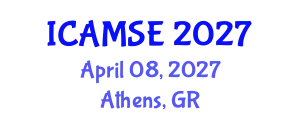 International Conference on Aerospace and Mechanical Systems Engineering (ICAMSE) April 08, 2027 - Athens, Greece
