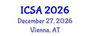 International Conference on Statistics and Analysis (ICSA) December 27, 2026 - Vienna, Austria
