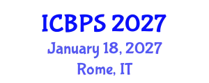 International Conference on Bioengineering and Pharmaceutical Sciences (ICBPS) January 18, 2027 - Rome, Italy