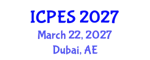 International Conference on Plant and Environmental Sciences (ICPES) March 22, 2027 - Dubai, United Arab Emirates