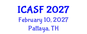International Conference on Aquatic Sciences and Fisheries (ICASF) February 10, 2027 - Pattaya, Thailand
