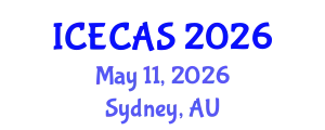 International Conference on Environment, Climate and Atmospheric Sciences (ICECAS) May 11, 2026 - Sydney, Australia