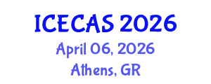 International Conference on Environment, Climate and Atmospheric Sciences (ICECAS) April 06, 2026 - Athens, Greece