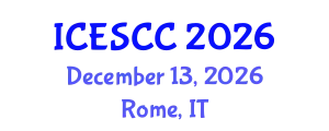 International Conference on Earth Science and Climate Change (ICESCC) December 13, 2026 - Rome, Italy