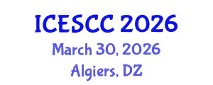 International Conference on Earth Science and Climate Change (ICESCC) March 30, 2026 - Algiers, Algeria