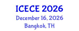 International Conference on Electronics and Communication Engineering (ICECE) December 16, 2026 - Bangkok, Thailand