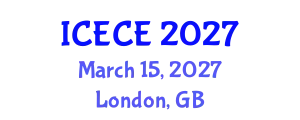 International Conference on Electronics and Communication Engineering (ICECE) March 15, 2027 - London, United Kingdom