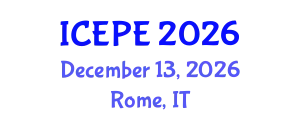 International Conference on Electronics and Power Engineering (ICEPE) December 13, 2026 - Rome, Italy