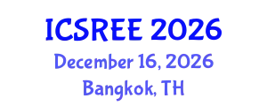 International Conference on Sustainable and Renewable Energy Engineering (ICSREE) December 16, 2026 - Bangkok, Thailand