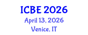 International Conference on Biomedical Engineering (ICBE) April 13, 2026 - Venice, Italy