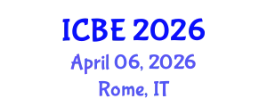 International Conference on Biomedical Engineering (ICBE) April 06, 2026 - Rome, Italy