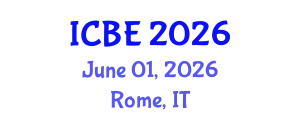 International Conference on Biomedical Engineering (ICBE) June 01, 2026 - Rome, Italy