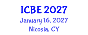International Conference on Biomedical Engineering (ICBE) January 16, 2027 - Nicosia, Cyprus