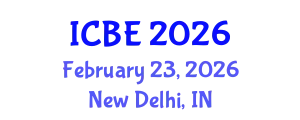 International Conference on Biomedical Engineering (ICBE) February 23, 2026 - New Delhi, India