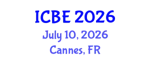 International Conference on Biomedical Engineering (ICBE) July 10, 2026 - Cannes, France