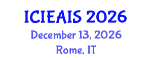 International Conference on Industrial, Engineering and Applied Intelligent Systems (ICIEAIS) December 13, 2026 - Rome, Italy