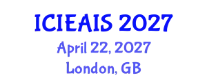 International Conference on Industrial, Engineering and Applied Intelligent Systems (ICIEAIS) April 22, 2027 - London, United Kingdom