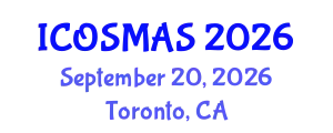 International Conference on Orthopedics, Sports Medicine and Arthroscopic Surgery (ICOSMAS) September 20, 2026 - Toronto, Canada