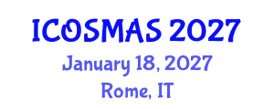 International Conference on Orthopedics, Sports Medicine and Arthroscopic Surgery (ICOSMAS) January 18, 2027 - Rome, Italy