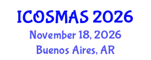 International Conference on Orthopedics, Sports Medicine and Arthroscopic Surgery (ICOSMAS) November 18, 2026 - Buenos Aires, Argentina