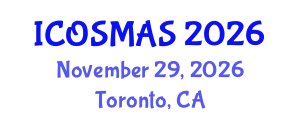 International Conference on Orthopedics, Sports Medicine and Arthroscopic Surgery (ICOSMAS) November 29, 2026 - Toronto, Canada