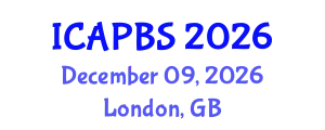 International Conference on Applied Psychology and Behavioral Sciences (ICAPBS) December 09, 2026 - London, United Kingdom