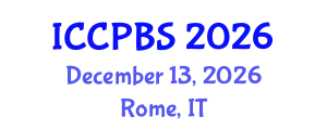 International Conference on Cognitive, Psychological and Behavioral Sciences (ICCPBS) December 13, 2026 - Rome, Italy