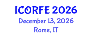International Conference on Operations Research and Financial Engineering (ICORFE) December 13, 2026 - Rome, Italy